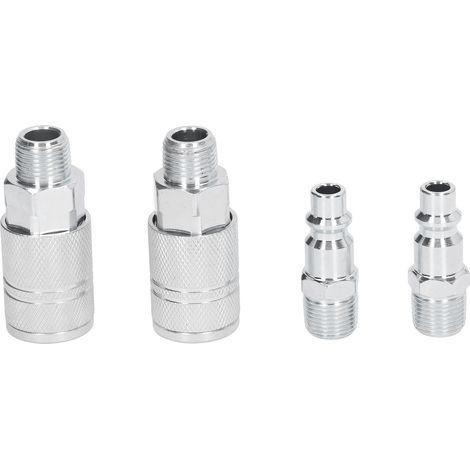 Raccords pour tuyau d'air 2 prises externes 2 bouchons externes 3/8 pouce NPT compresseur industriel connecteurs rapides (1/5)