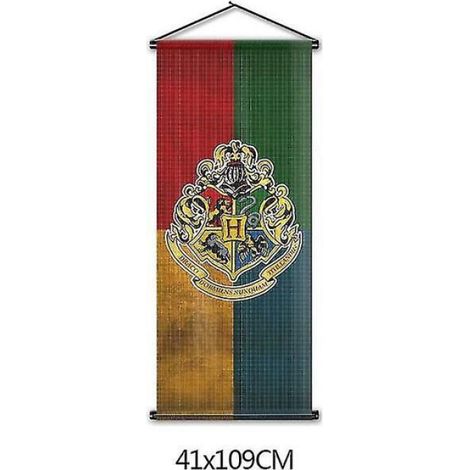 -Drapeau suspendu Harry Potter - Tapisserie décorative Poudlard, idéal pour fans et collectionneurs
