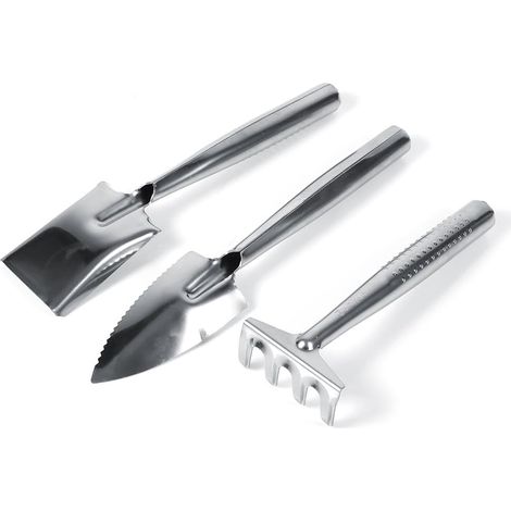 Ensemble de 3 mini outils de jardinage, ensemble de jardinage de petit rateau de pelle tenu dans la main (1/4)