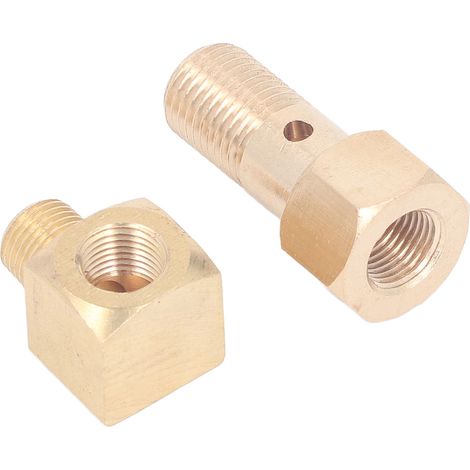 Jauge de pression de carburant Banjo M12 x 1,25 avec raccord coudé 90° femelle vers mâle 1/8-27 NPT, adaptateur pour Civic CRX (1/5)