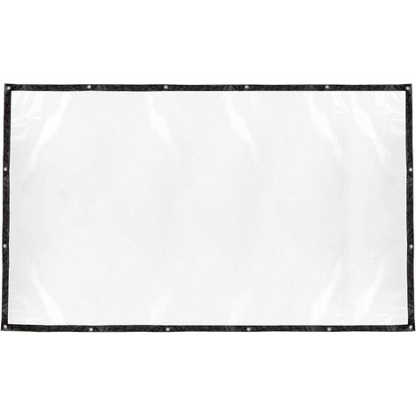 Bâche transparente imperméable avec œillets, résistante, en PVC, pour plantes de terrasse - 150 x 250 cm - Noire (1/5)