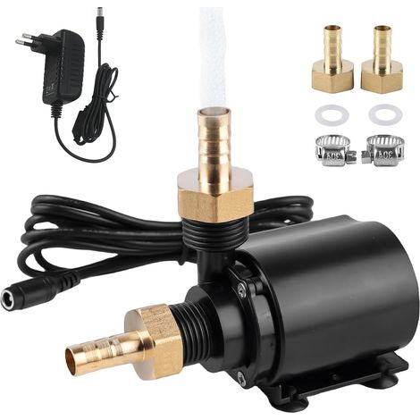 Pompe à eau 12 V 800 l/h 5 m - Petite pompe à eau avec réglage de la vitesse de rotation - Pompe de bassin - Pompe à eau submersible sans balais - Pompe d'aquarium pour fontaine et système de (1/5)