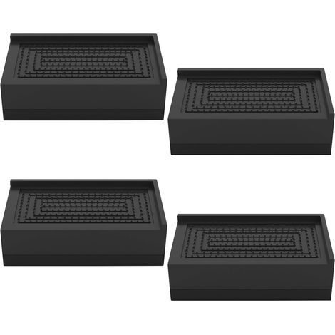 Lot de 4 Rehausseurs de Meubles - Pour Canapé, Table Basse, Lit, Armoire, Bureau - Augmente la Hauteur de 40 mm (Rectangulaire, Noir) (1/5)