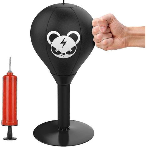 Sac de frappe anti-stress de bureau avec ventouses puissantes pour un soulagement efficace du stress - Ours (1/3)