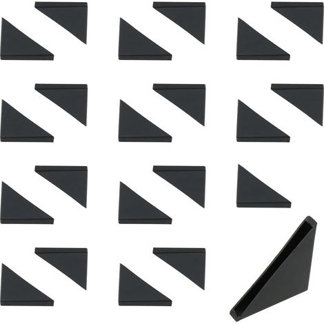 Protections d'angle triangulaires pour table en verre Lot de 22, noires, adaptées au verre, à la céramique, au bois et à l'acier (1/5)