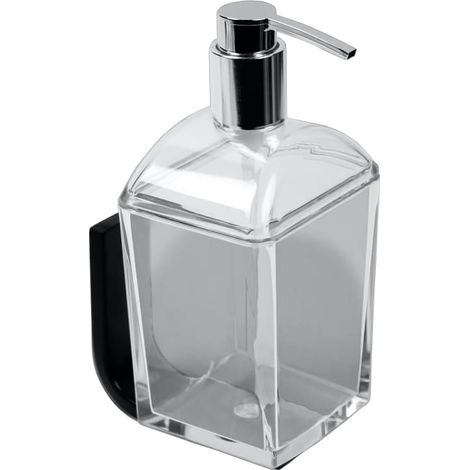 Doseur polycarbonate MATERIA en aluminium brillant éloxé noir - L10 x l8 x h18 cm - avec adhésif 3M - koh-I-Noor