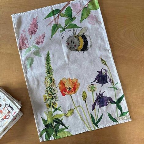 Strofinaccio da cucina TT47 Api e fiori