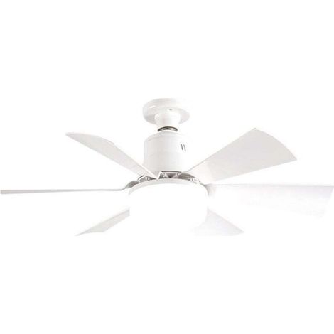 Petit ventilateur de plafond LED, abat-jour plat 40W, ventilateur carré, petit ventilateur télécommandé à 6 pales(hors plafond suspendu) (1/4)