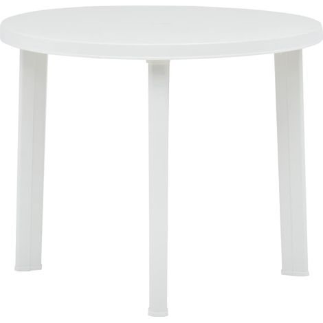 Gartentisch Weiß 89 cm Kunststoff