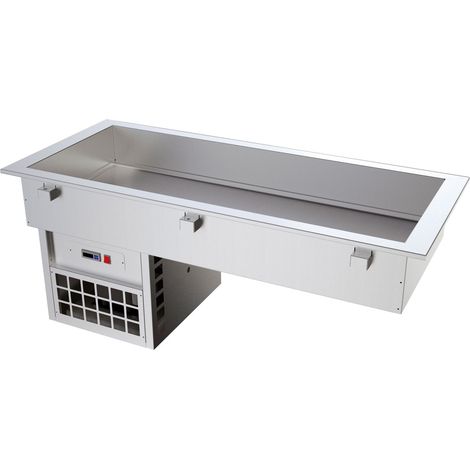 Cuve Inox Réfrigérée Statique sans Groupe Intégré Profondeur GN 65 mm - Capacité GN de 3 à 6 - Distform