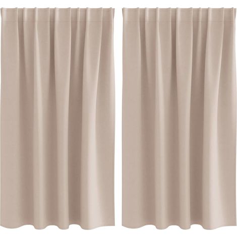 Maison Exclusive - Verdunkelungs-Vorhänge mit Ringen 2 pcs Taupe