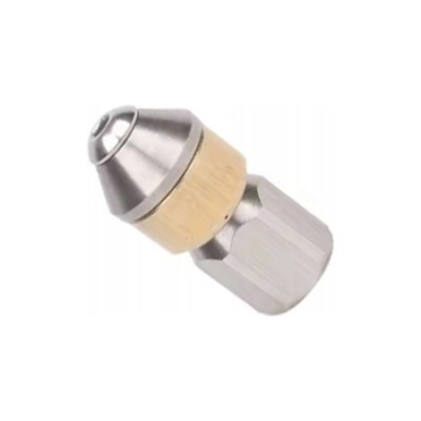 Ugello Rotante 045 per Pulizia Fognature – Acciaio Inox e Ottone  Filettatura 1/8"F, 350 Bar, 155°C  Compatibile con Idropulitrici