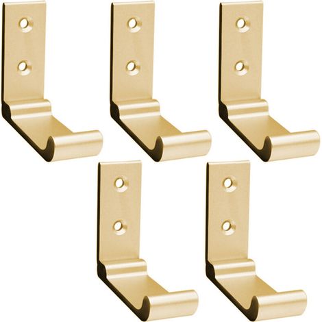 Pieces Folding Hooks Wall Mounted Towel Hooks Clothes Hooks 90° Foldable Solid Aluminum Hooks with Stainless Steel Screws Suitable for Cloakrooms, Bathrooms, Kitchens (1/5)