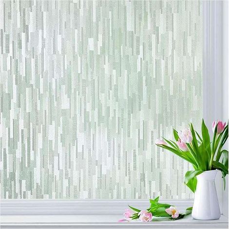 Selbstklebende, glänzende Fensterabdeckfolie mit Streifen, 90 x 300 cm