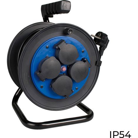 Enrouleur de câble avec couvercle de sécurité 25 m Dimensions : 25 mètres (1/3)