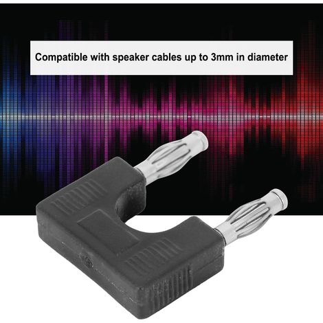 20 Pièces Connecteur Audio en Laiton 4mm avec Fiches Banane Double, Anti-Humidité (Noir) (1/5)