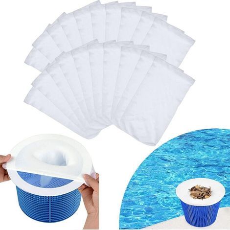Chaussettes de Skimmer de Piscine, 20 Pièce Pool Skimmer Socks, Chaussettes Skimmer Reutilisable, pour Attraper Les Feuilles d'arbre,Piscine Et protégez la Piscine Propre