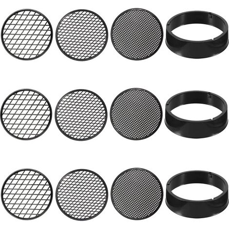 Lot de 3 tamis à orpaillage pour l'extérieur, tamis à terre pour jardin, maille M (1/4)