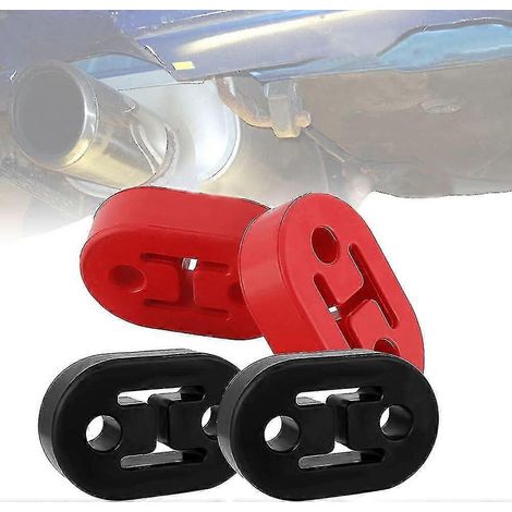 Support de pot d'échappement en caoutchouc, support de suspension d'échappement universel robuste (4 pièces), 2 trous, diamètre 12 mm, référence 0724 (1/5)