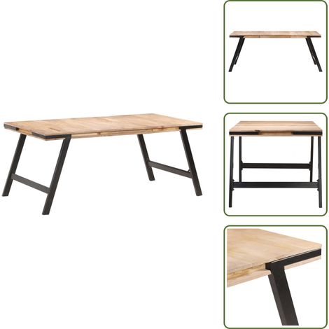 Table à manger 180x90x76 cm Bois de manguier massif - Table À Manger - Table En Bois - Table Design - Table Rustique - Mobilier Salle À Manger (1/5)
