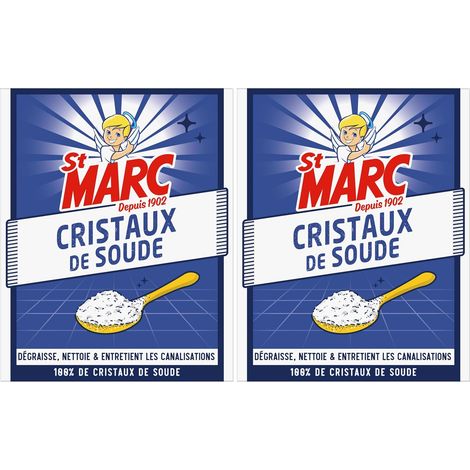 Cristaux de Soude Nettoyant Multi-Usage 100% d'Origine Naturelle 680 g - Dégraisse, Débouche et Nettoie les extérieurs (Lot de 2) (1/5)