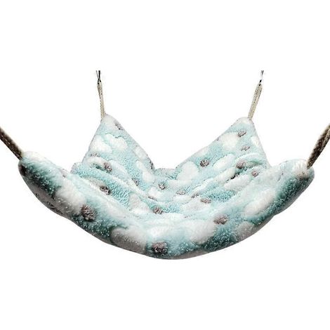Nid suspendu pour hamster, lit de sommeil chaud pour petits animaux, maison glissante pour chinchilla, hamac vert tendre (L), confortable et douillet.