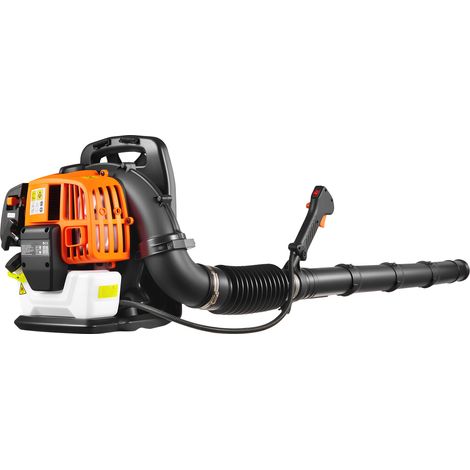 Mophorn Benzinbetriebener Rückentragbarer Laubbläser, 43 cc 2-Takt-Motor, 1,38 L Tankkapazität, 815 m³/h Luftstrom, 241 km/h Luftgeschwindigkeit, ideal für Laub- und Schneeräumung (1/5)