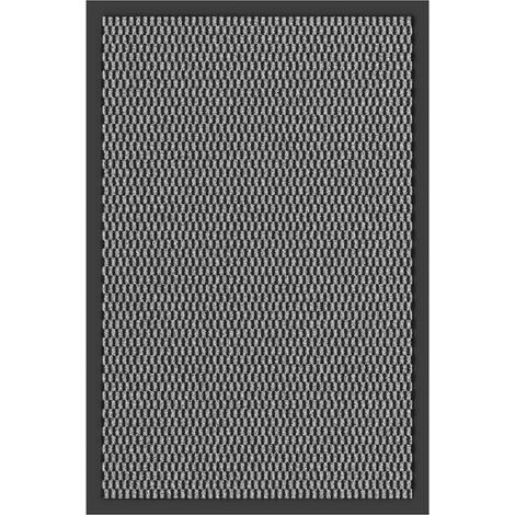 Felpudo antideslizante para interior y exterior 40 x 60 cm resistente al desgaste fácil de limpiar fabricado en PP antracita 020058093