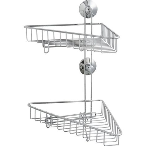 Double étagère de douche en ABS chromé