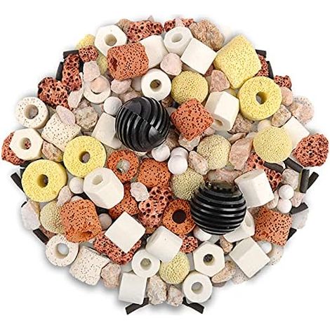 aquarium filter accessories ceramic rings biological filter medium organic balls porous biochemical filter