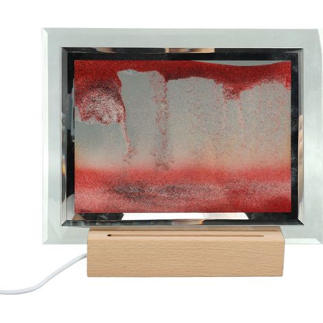 Cadre sablier 3D art sable animé lumineux décoratif rectangle avec éclairage LED USB 5V pour bureau chambre cadeau (1/5)