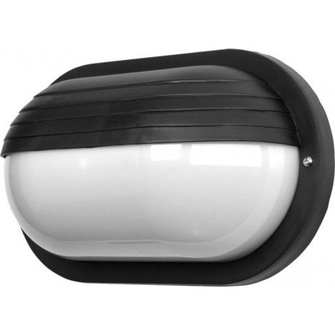 FAB 148262209 Appliquer Ext.ovale Canopus Grande 1xe27 Noir Polycarbe Ip44 10x26x15 Cm