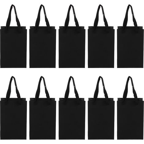 Stück Schwarze Papiertüten Geschenktaschen aus Papier mit
