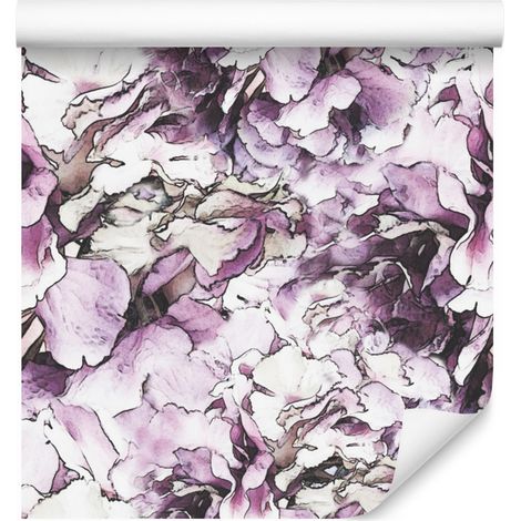 Papel pintado de peonías de colores para salón y dormitorio, 50x1000 cm. (1/5)