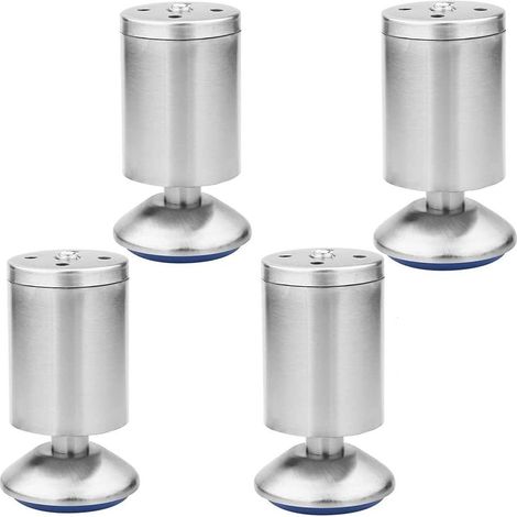 Möbelfüße Set mit 4 verstellbaren Möbelfüßen aus Edelstahl (50 x 80 mm) (1/5)