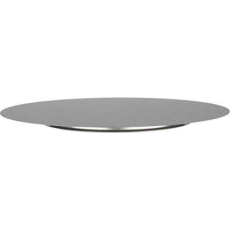 assiette de pâtissier, assiette à gâteau en acier inoxydable, assiette à gâteau pour pâtissiers, assiette de service pour gâteaux noire ou blanche, diamètre Ø 31 cm, Argenté (1/5)