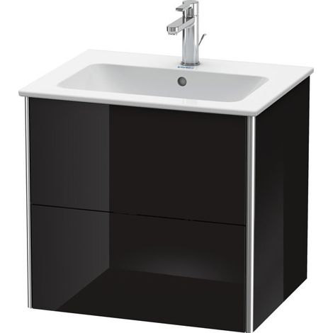 Mueble bajo lavabo XSQUARE 560x610x478mm negro alto brillo (1/3)
