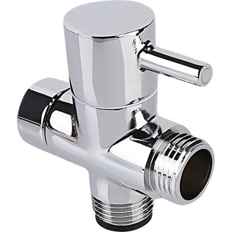 Robinet de douche chromé poli avec adaptateur en T 1/2 BSP pour salle de bain et cuisine