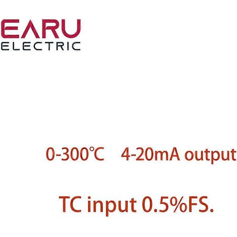 Convertisseur programmable pour thermocouple KJ PT100 vers 4-20 mA, entrée TC, sortie 4-20 mA, transmetteur de température monté sur la tête, entrée TC 0-300, 0,5 (1/5)