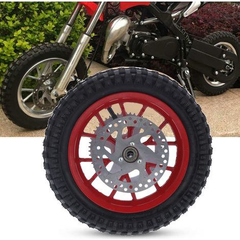 12,5 x 2,75 Zoll rutschfeste Hinterradfelge aus Gummi und Stahllegierung für 47ccm 49ccm 2-Takt-Motocross-Motorräder (Rot) (1/5)
