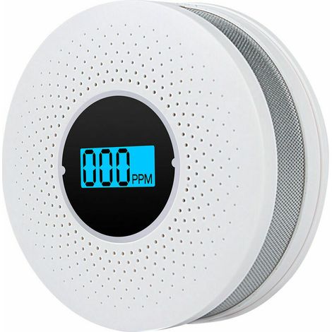 Kombinierter Rauch- und Kohlenmonoxidmelder mit Tonanzeige und Blitzalarm sowie LED-Alarm. Intelligenter Rauch- und CO-Melder für Heimgeschäft, Fabrik, Lager, Kohlenmonoxidmelder (1/5)