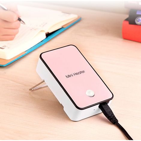 Mini-Appareil de Chauffage Portatif 200W, Petit Appareil de Chauffage éLectrique de Bureau, 220V, éConomies d'énergie Sûres et, Adapté au Bureau, à la Chambre à Coucher, Etc. (Rose)-RAPANDA (1/4)