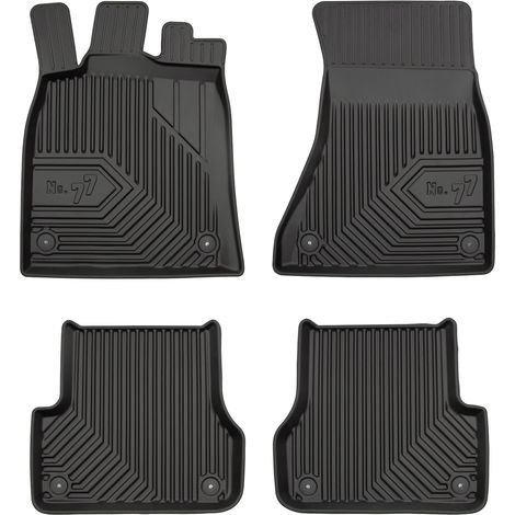 Tapis de Sol de Voiture pour Audi A6 C7 2010-2018 TPE Antidérapant Noir 4Pcs (1/5)