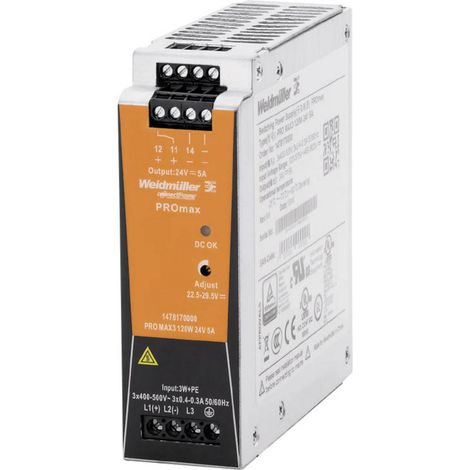 Weidmüller 1478170000 Hutschienen-Netzteil (DIN-Rail) 12 V/DC 5 A 120 W Inhalt 1 St. (1/3)