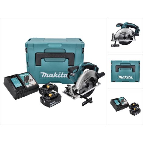 Makita DSS 611 RGJ Akku Handkreissäge 18 V 165 mm + 2x Akku 6,0 Ah + Ladegerät + Makpac