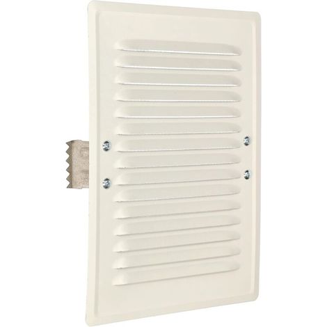 Grille d'aération 165 x 230 mm en métal avec moustiquaire Blanc (1/5)