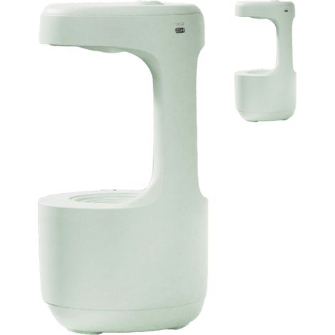 Humidificateur à brume fraîche multifonction intelligent et silencieux, haute capacité, à contre-courant, pour bureau et chambre, vert clair (1/5)