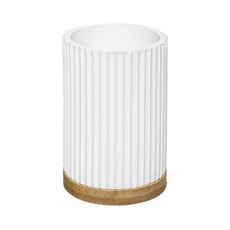 Vaso porta spazzolini modern color bianco - 5five