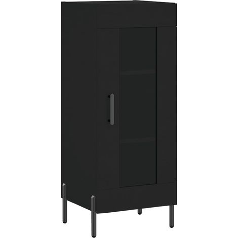 Credenza buffet cassettiera mobile contenitore organizer cucina soggiorno soggiorno 34,5 x 34 x 90 cm multistrato nero 020035895
