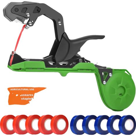 Máquina de encuadernación manual, incluye 10 rollos de cinta de encuadernación, diseño ergonómico, color verde. (1/5)